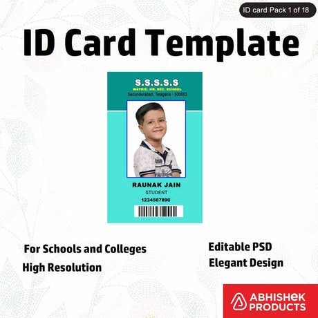 PSD design for making employee ID cards, featuring customizable design elements