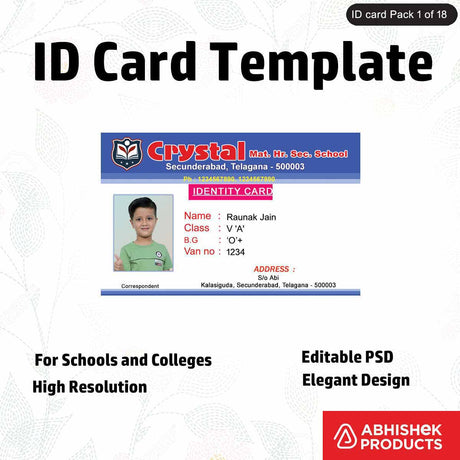 Professional PVC card design template, fully editable and suitable for multiple uses