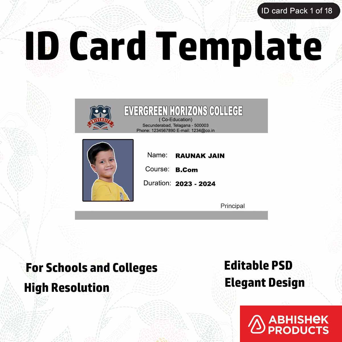 ID Card Design PSD Templates | AbhishekID – Abhishek Products