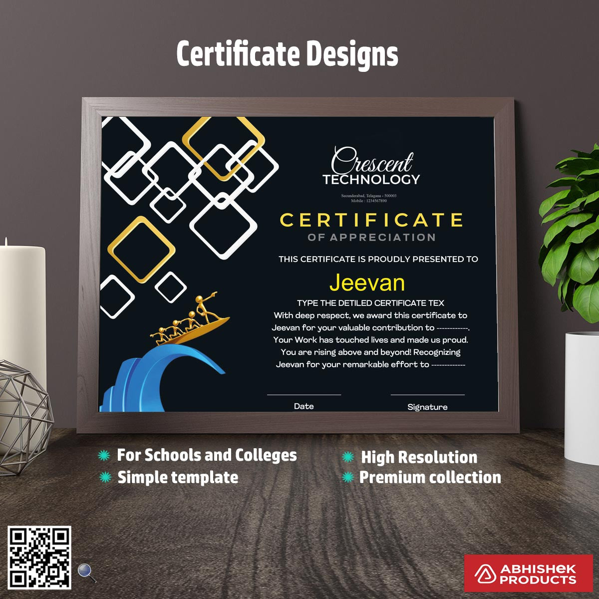 4>High-Quality Certificate Designs - 25 CorelDRAW Templates Design Files – CDR v11 Templates Files For Appreciation, appreciation, Fashion Design, Dance, Photography, Participation, Workshop Training, Summer Camp