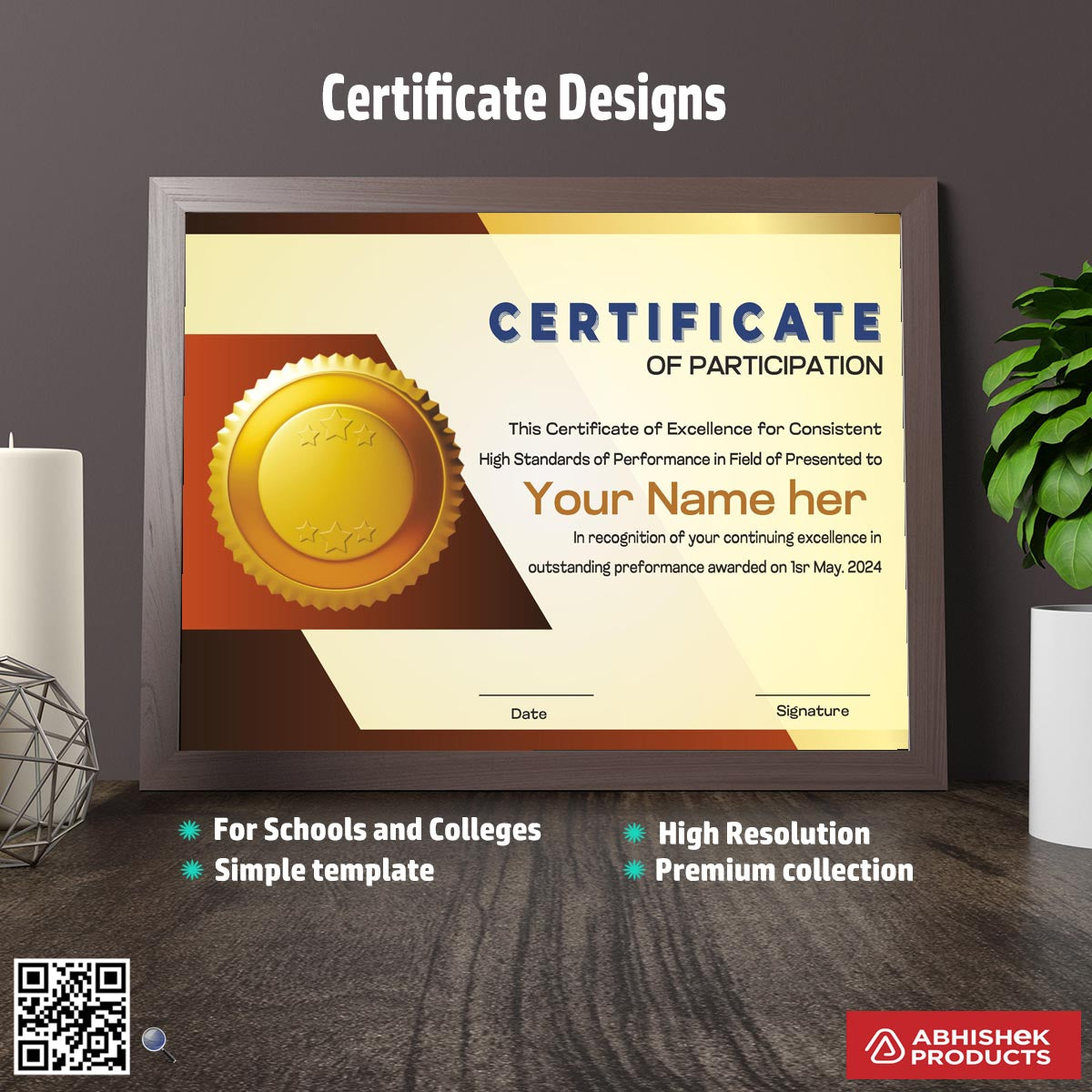 4>High-Quality Certificate Designs - 25 CorelDRAW Templates Design Files – CDR v11 Templates Files For Appreciation, appreciation, Fashion Design, Dance, Photography, Participation, Workshop Training, Summer Camp