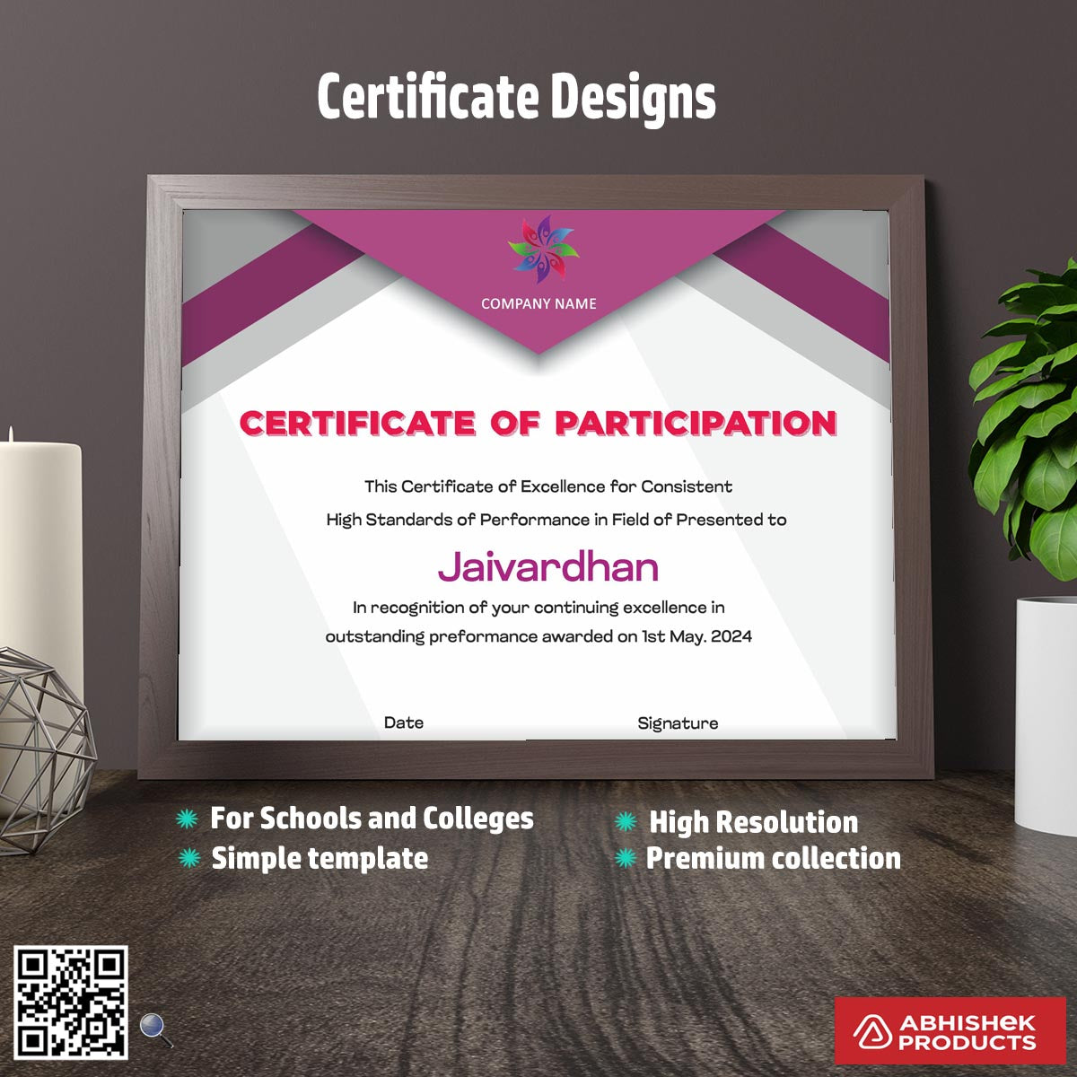 4>High-Quality Certificate Designs - 25 CorelDRAW Templates Design Files – CDR v11 Templates Files For Appreciation, appreciation, Fashion Design, Dance, Photography, Participation, Workshop Training, Summer Camp