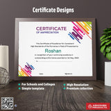 4>High-Quality Certificate Designs - 25 CorelDRAW Templates Design Files – CDR v11 Templates Files For Appreciation, appreciation, Fashion Design, Dance, Photography, Participation, Workshop Training, Summer Camp