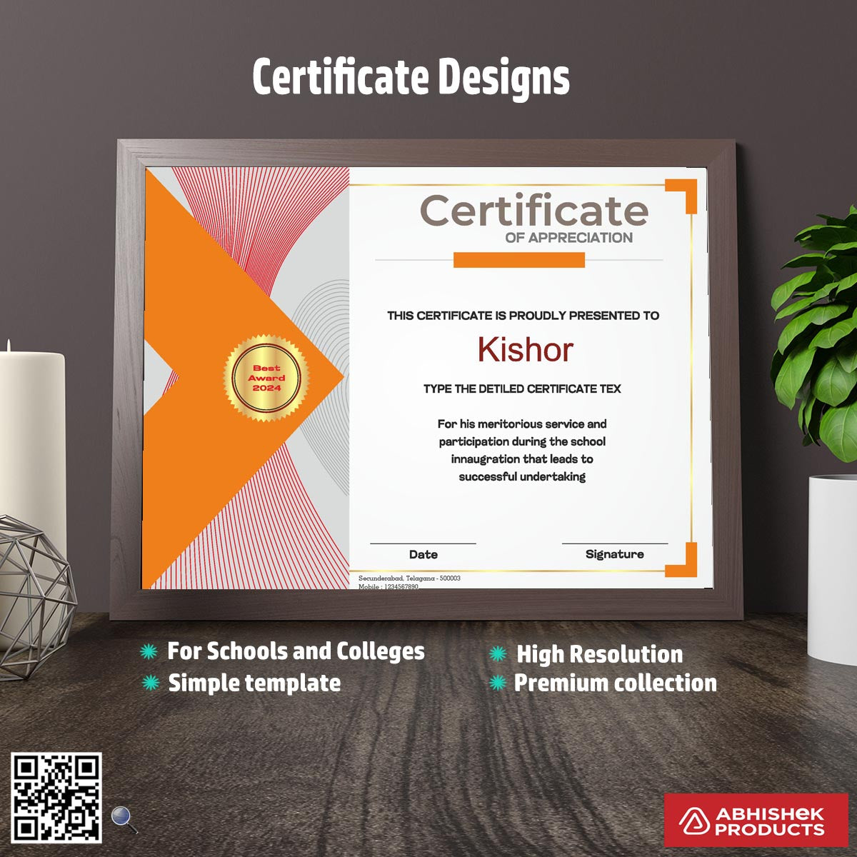 4>High-Quality Certificate Designs - 25 CorelDRAW Templates Design Files – CDR v11 Templates Files For Appreciation, appreciation, Fashion Design, Dance, Photography, Participation, Workshop Training, Summer Camp