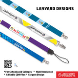 Vibrant ID card lanyard design