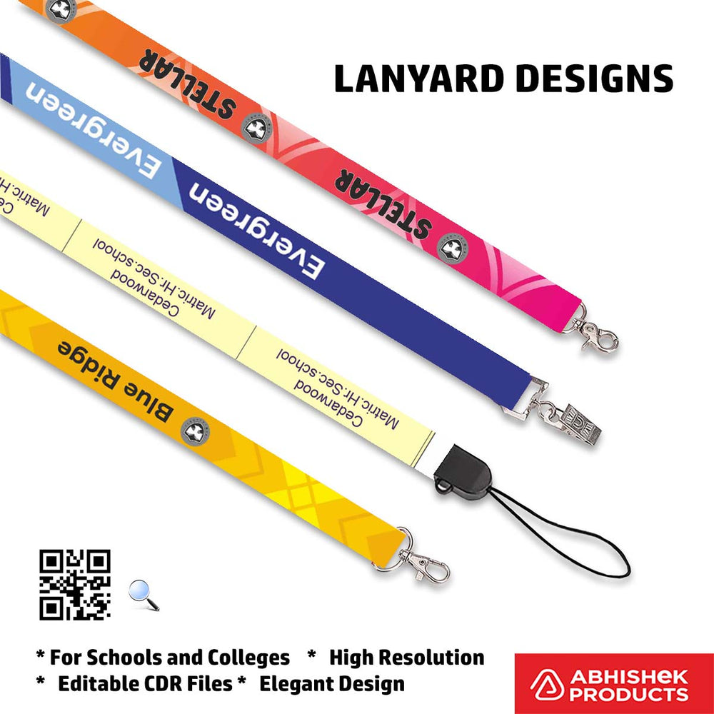 Artistic swirl ID card lanyard design