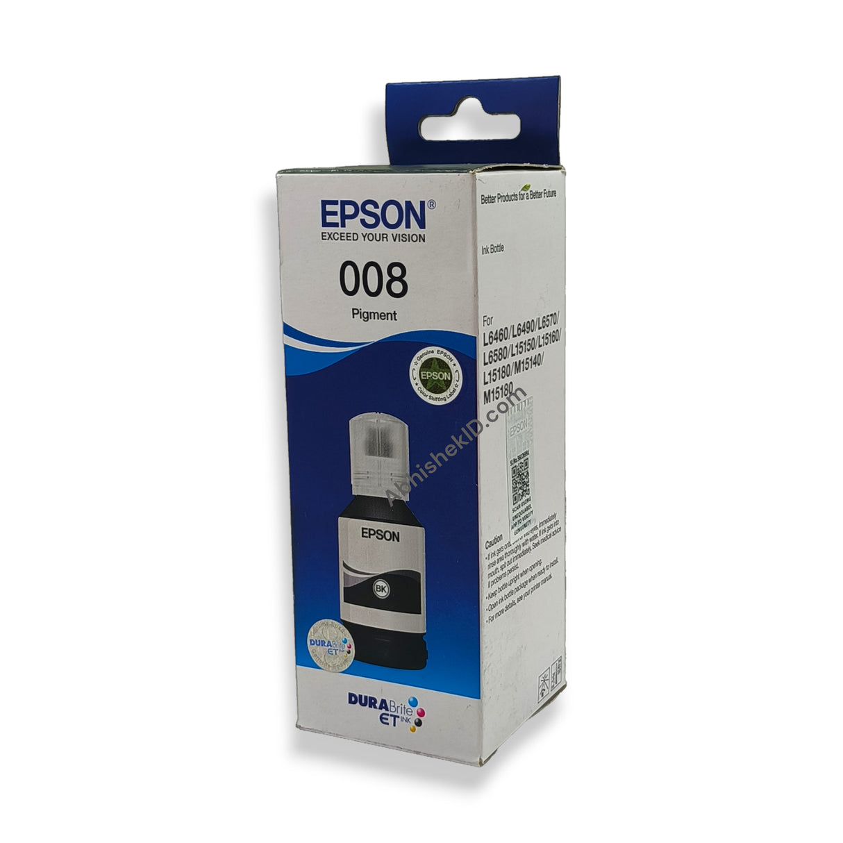 Black Epson Original 008 Ink Bottles for EcoTank Printers L15150, M15140, M15180, L6460, L6490, L6580, L6570, L15180 (1)