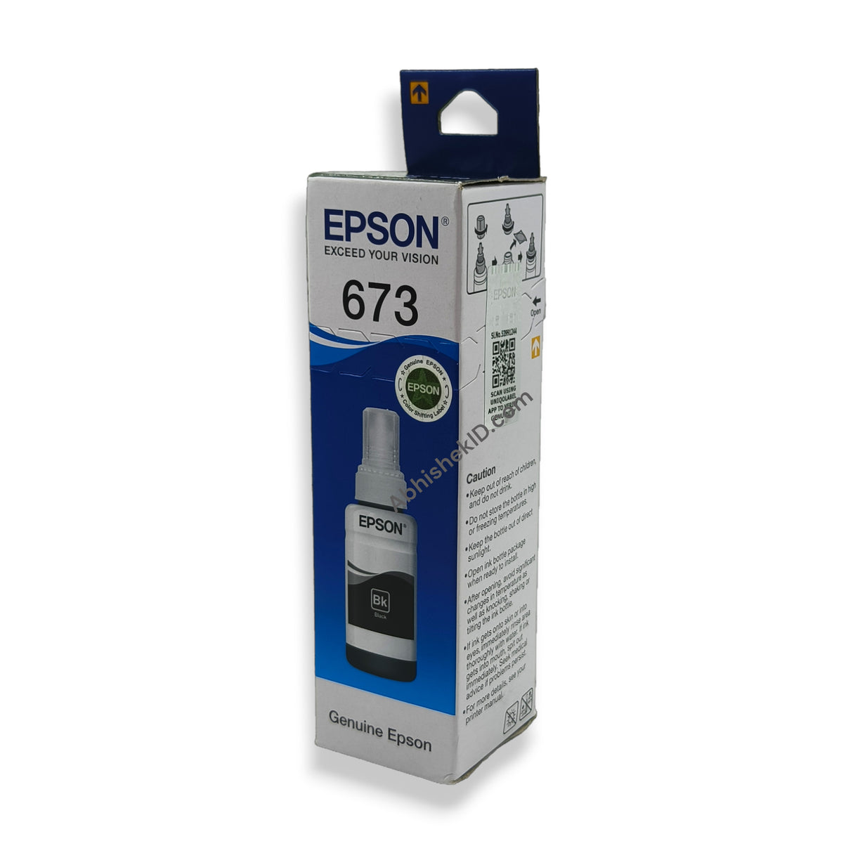 Black Epson Original 673 Ink Bottles for EcoTank Printers L805, L850, L1800, L810, L800 (2)