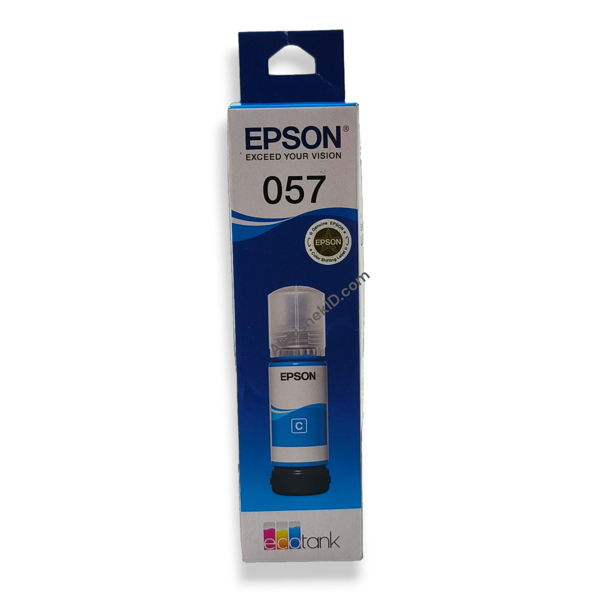 Cyan Epson Original 057 Ink Bottles for EcoTank Printers L8050, L18050, L8150 (2)