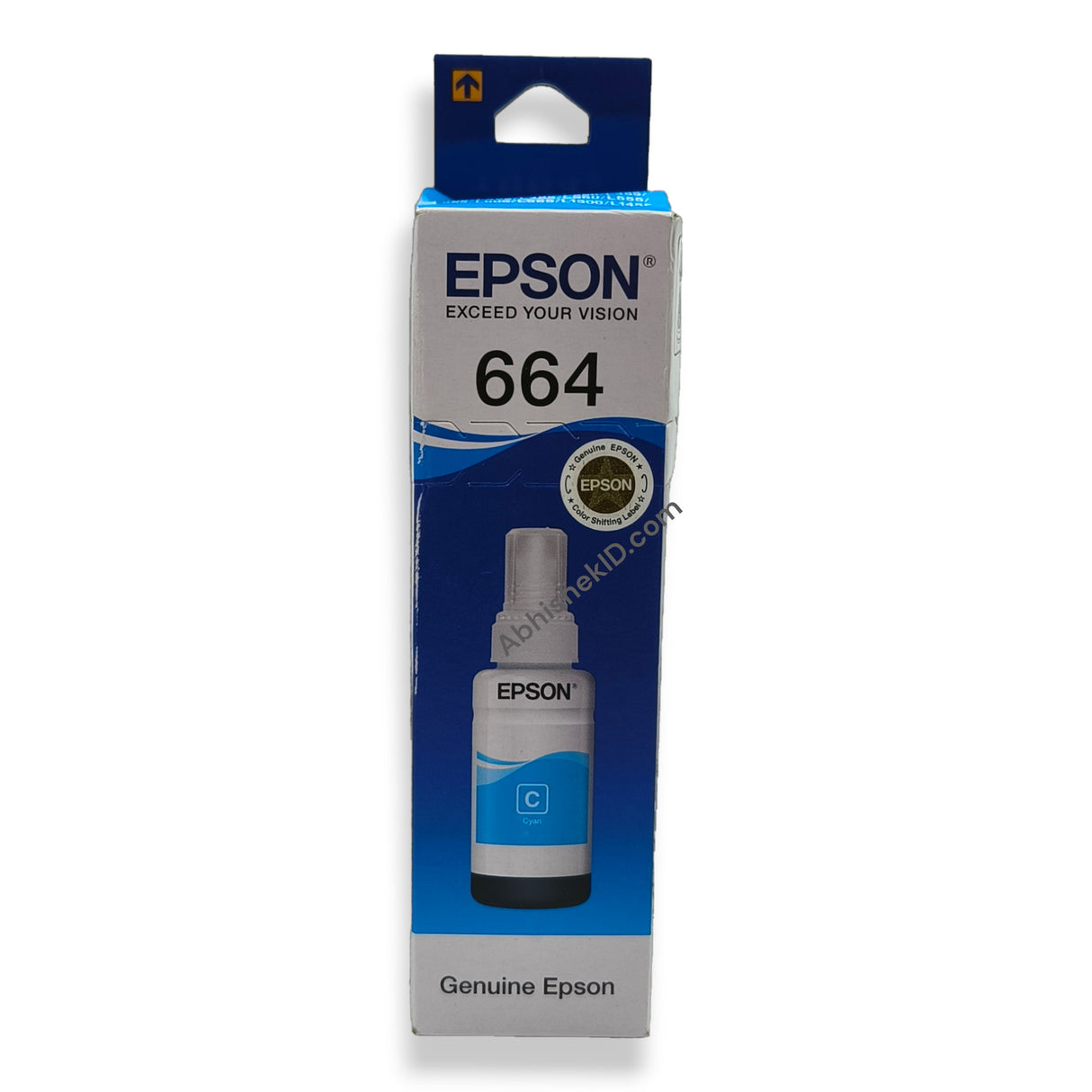 Cyan Epson Original 664 Ink Bottles for EcoTank Printers L130, L1300, L220, L550, L355, L110, L210, L300, L360, L350, L380, L100, L200, L565, L555 (1)