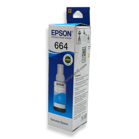 Cyan Epson Original 664 Ink Bottles for EcoTank Printers L130, L1300, L220, L550, L355, L110, L210, L300, L360, L350, L380, L100, L200, L565, L555 (2)