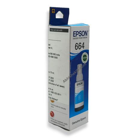 Cyan Epson Original 664 Ink Bottles for EcoTank Printers L130, L1300, L220, L550, L355, L110, L210, L300, L360, L350, L380, L100, L200, L565, L555 (3)