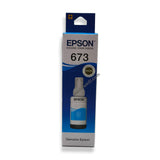 Cyan Epson Original 673 Ink Bottles for EcoTank Printers L805, L850, L1800, L810, L800 (1)