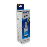 Cyan Epson Original 673 Ink Bottles for EcoTank Printers L805, L850, L1800, L810, L800 (3)