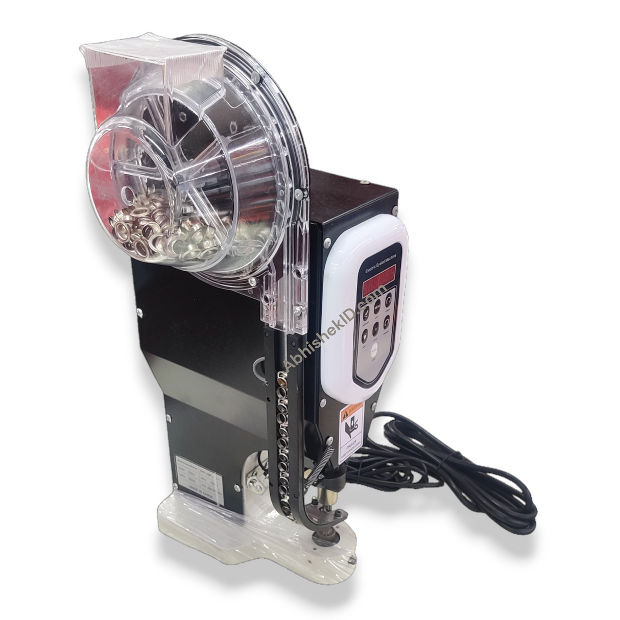 ఎలక్ట్రిక్ గ్రోమెట్ ప్రెస్ మెషిన్ - 10mm ఆటోమేటిక్ ఐలెట్ పంచింగ్ మోటార్