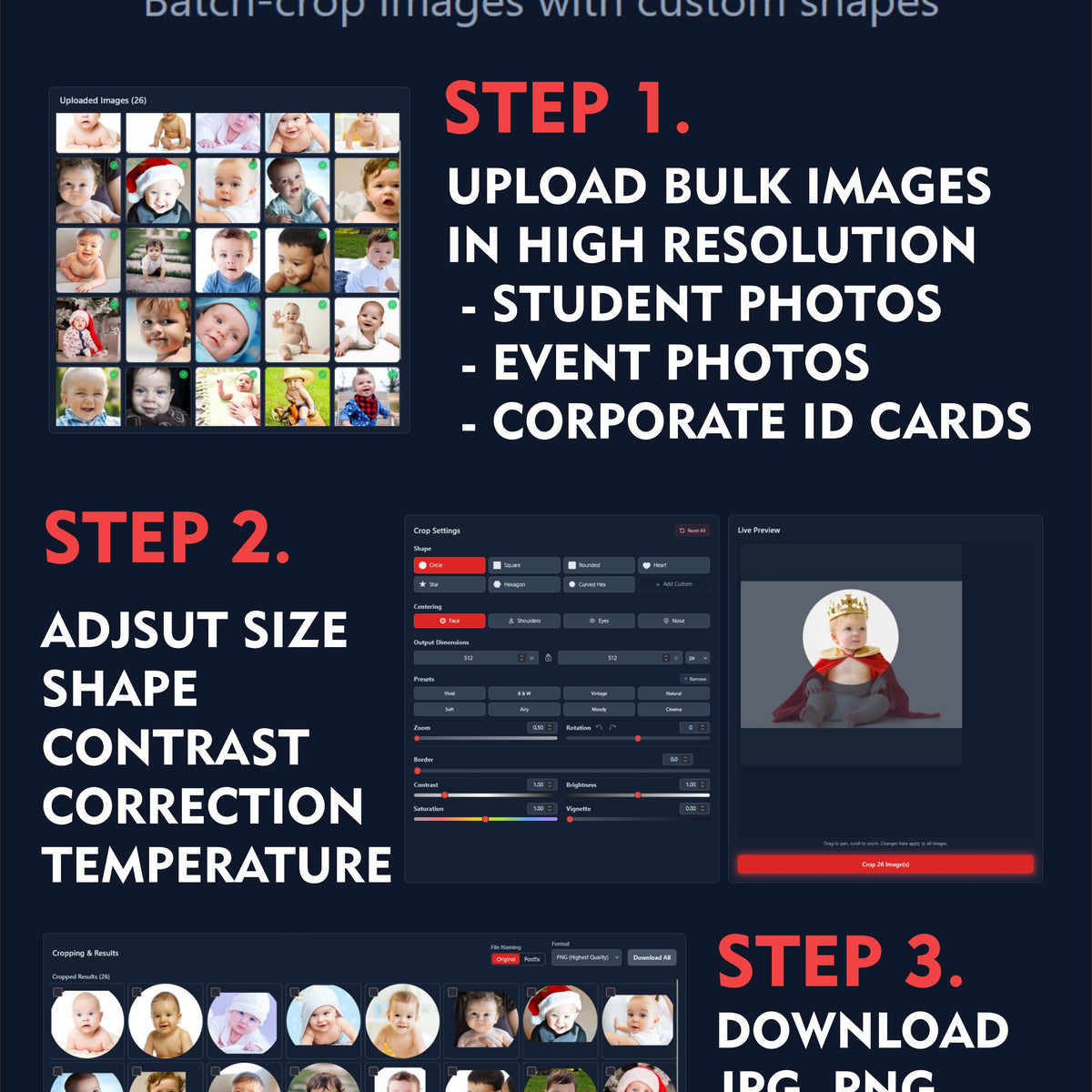 Face Crop Studio | Batch Photo Cropper – Abhishek Products