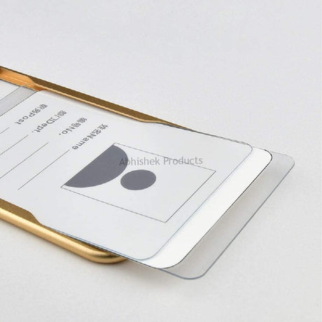 GOLD METAL ID CARD HOLDER Aluminium ID CARD BADGE TAG HOLDER (2)