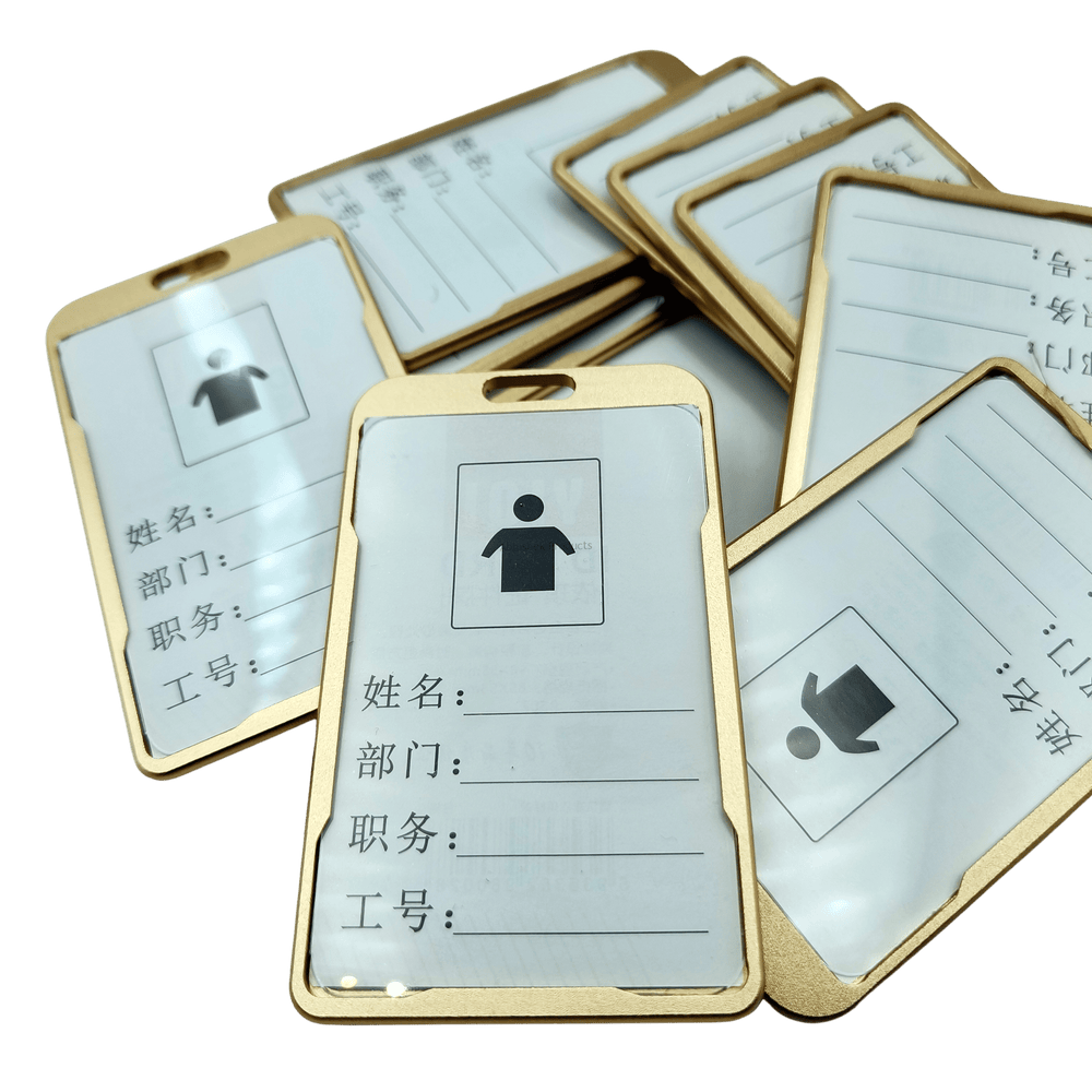 GOLD METAL ID CARD HOLDER Aluminium ID CARD BADGE TAG HOLDER (3)