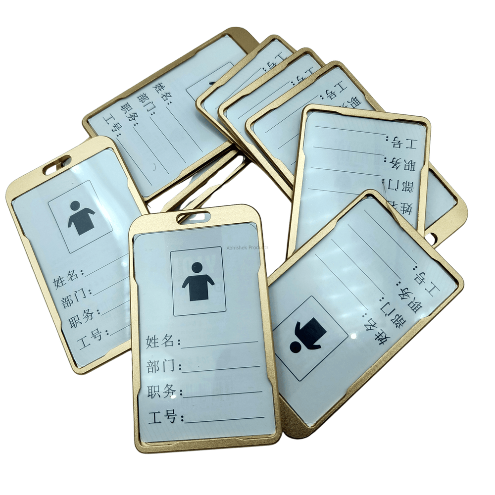 GOLD METAL ID CARD HOLDER Aluminium ID CARD BADGE TAG HOLDER (4)