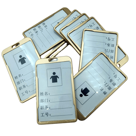 GOLD METAL ID CARD HOLDER Aluminium ID CARD BADGE TAG HOLDER (4)
