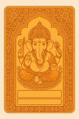 Ganesh Mandal ID Card Design Templates SVG (85x130mm) – Editable for CorelDRAW, Photoshop, Illustrator