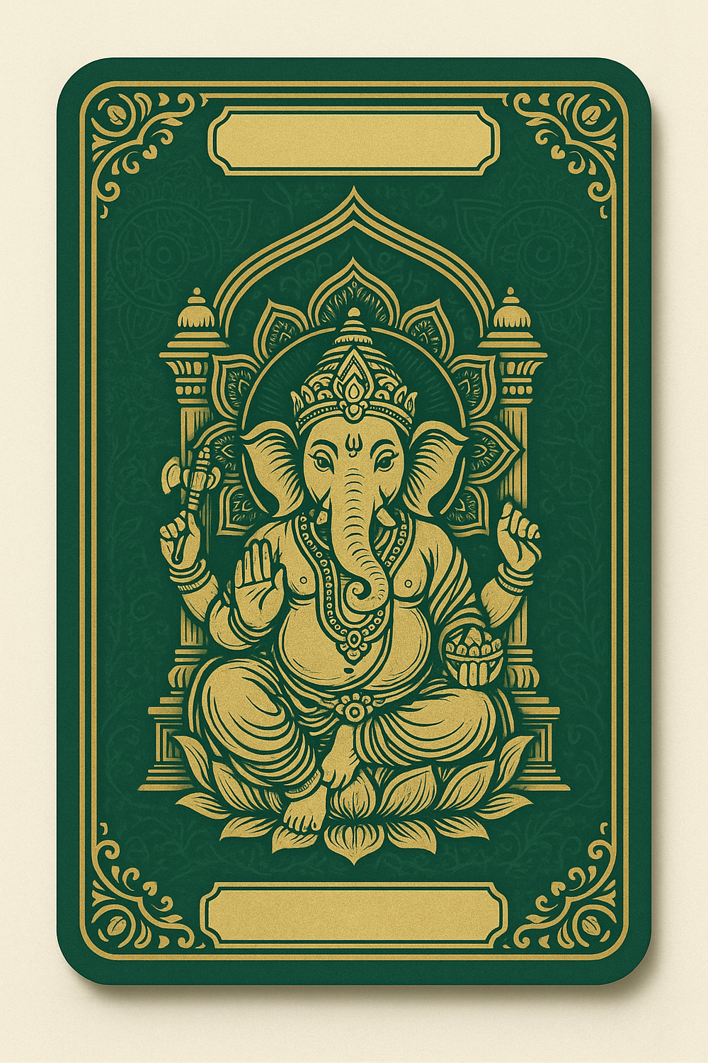 Ganesh Mandal ID Card Design Templates SVG (85x130mm) – Editable for CorelDRAW, Photoshop, Illustrator