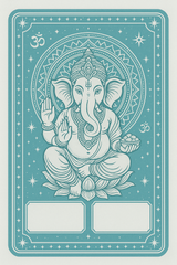 Ganesh Mandal ID Card Design Templates SVG (85x130mm) – Editable for CorelDRAW, Photoshop, Illustrator