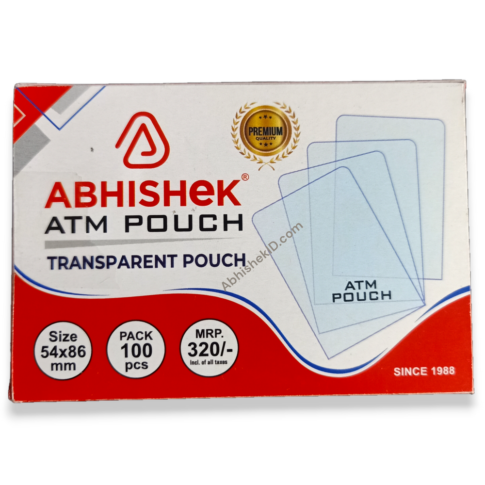 Glossy Atm Card Cover, Pvc  Pouch, Ready Made For Id Cards