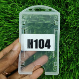 H104 -  54X86 mm Id Card Pvc Holder - For Access Cards