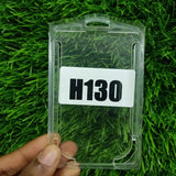 H130 - Crystal 54X86MM Vertical PVC Transparent ID Card Holder