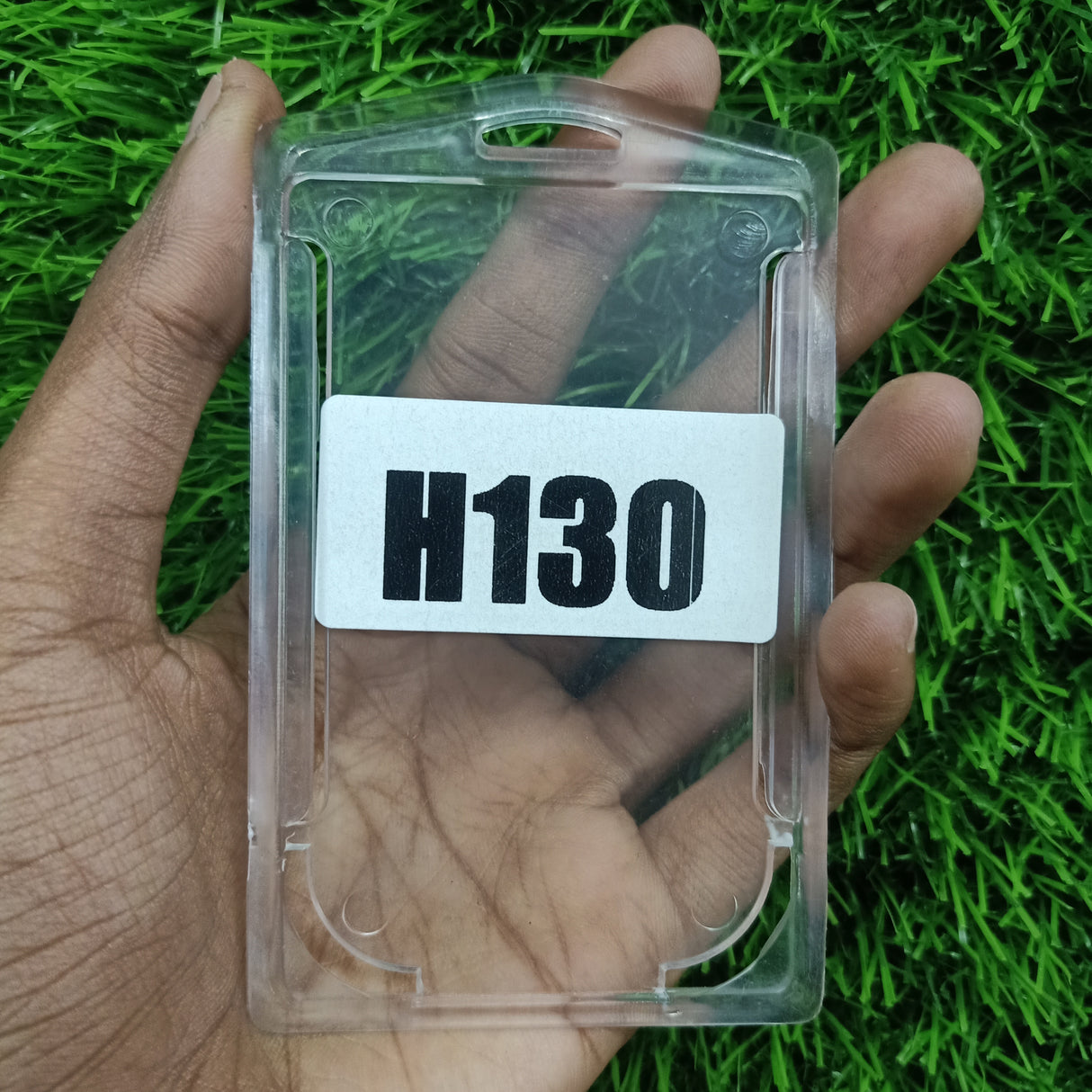 H130 - क्रिस्टल 54X86MM वर्टिकल PVC पारदर्शी आईडी कार्ड होल्डर 