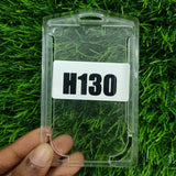 H130 - Crystal 54X86MM Vertical PVC Transparent ID Card Holder