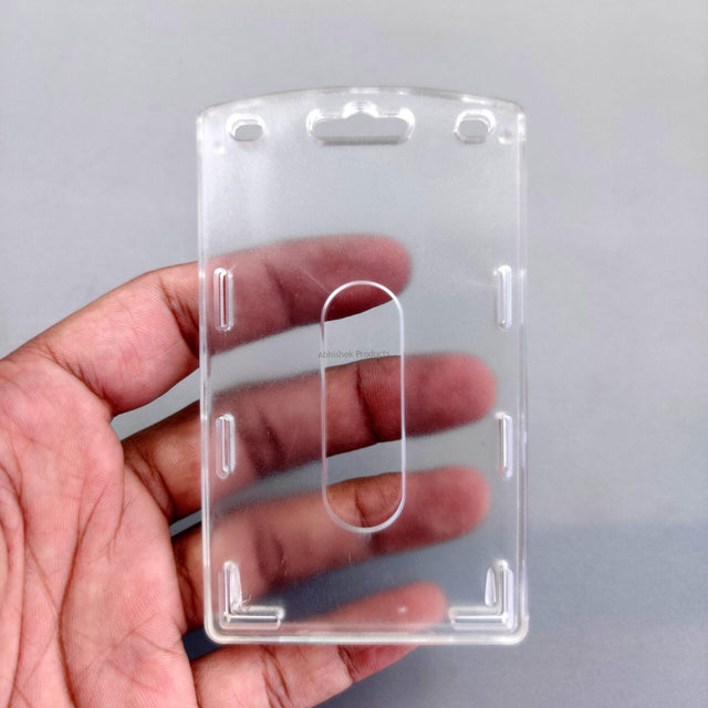 H133 Crystal Elite 54X86MM Vertical PVC Transparent ID CARD HOLDER