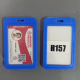 Blue Jacket Holder - Heavy Indian Grade 54X86MM Vertical PVC Transparent ID CARD HOLDER