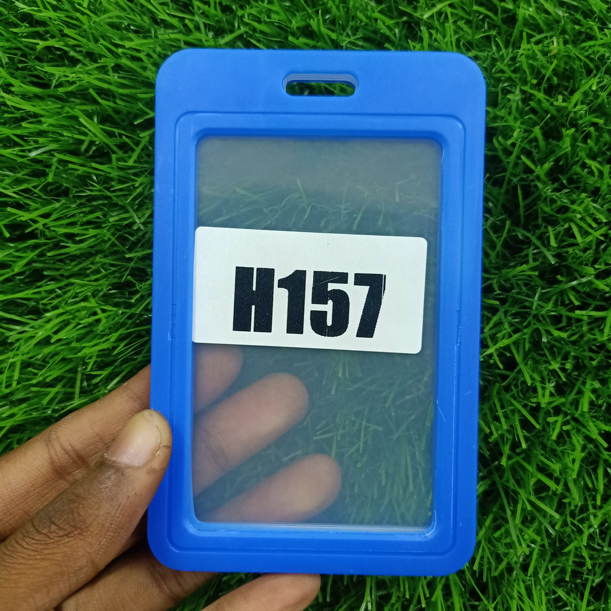 Blue Jacket Holder - Heavy Indian Grade 54X86MM Vertical PVC Transparent ID CARD HOLDER