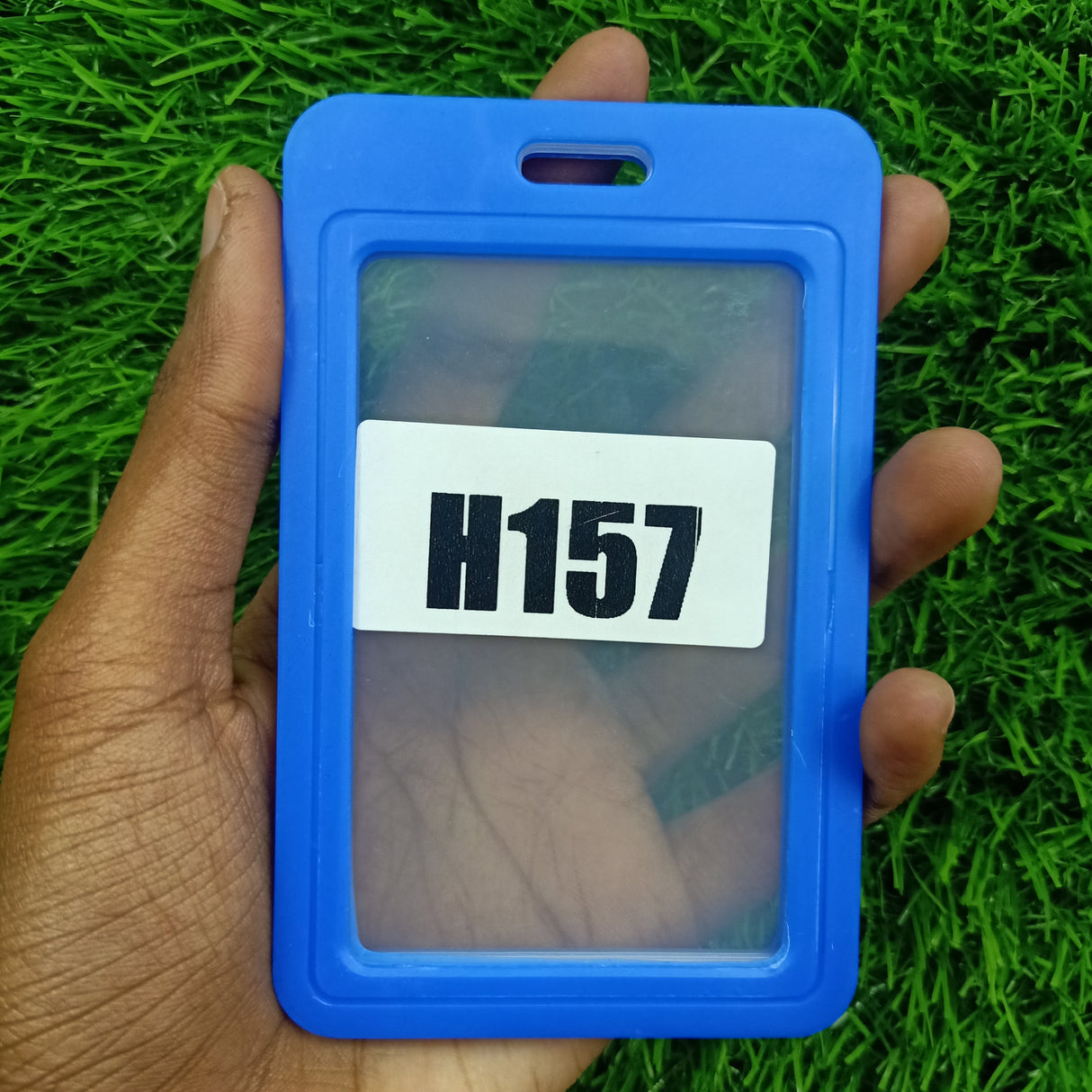 Blue Jacket Holder - Heavy Indian Grade 54X86MM Vertical PVC Transparent ID CARD HOLDER