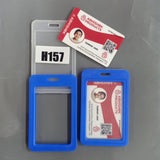 Blue Jacket Holder - Heavy Indian Grade 54X86MM Vertical PVC Transparent ID CARD HOLDER