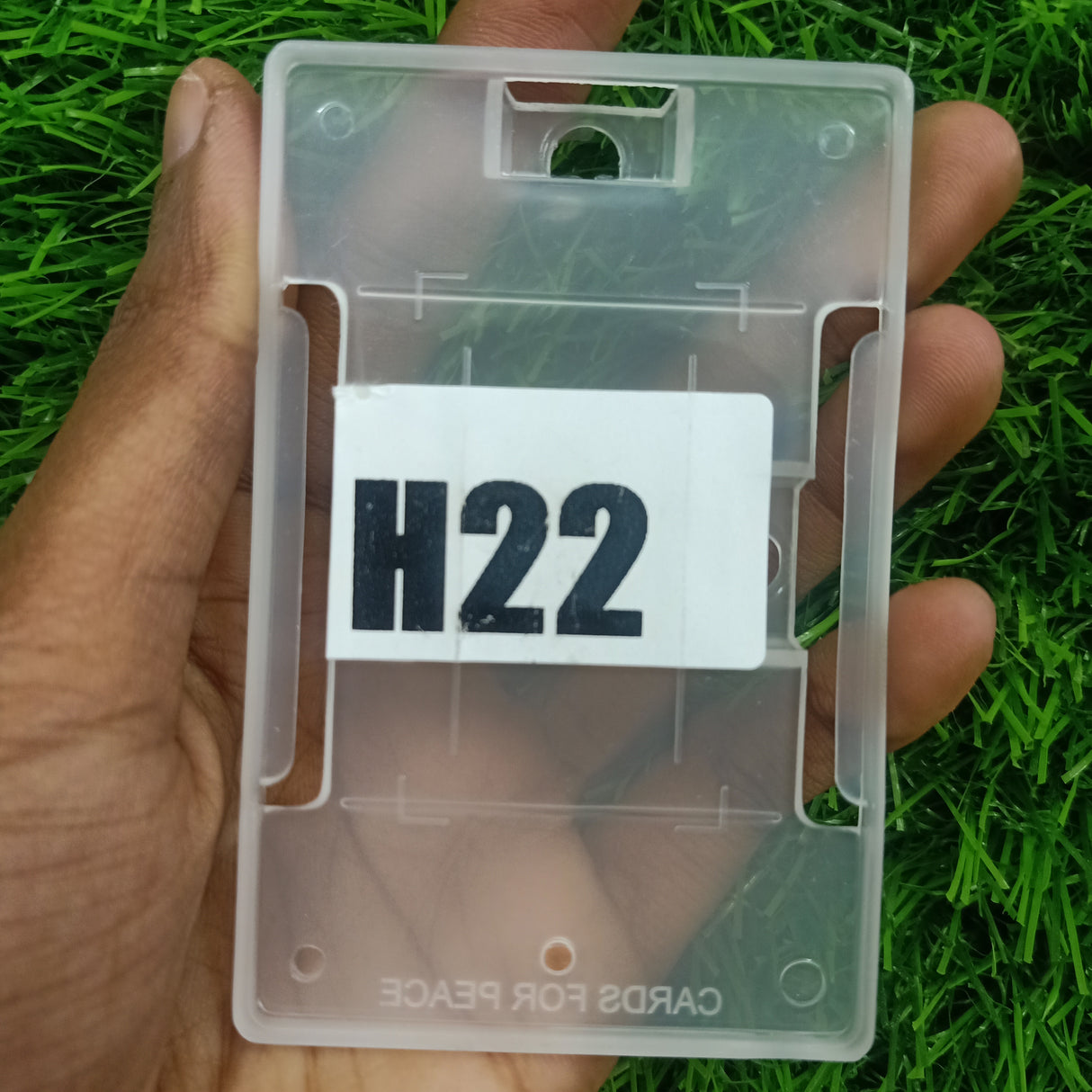 H22 – 54x86 mm PVC Id Card Holder Horizontal Vertical (Semi Transparent)