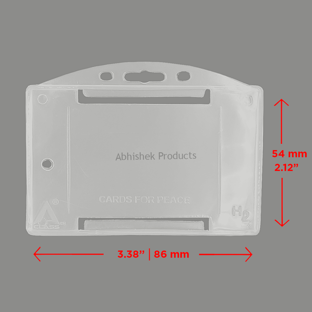 H60 – 54X86MM Horizontal PVC RFID ID CARD HOLDER 02