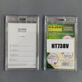 T738V - Crystal Locking 54X86MM Vertical PVC Transparent ID CARD HOLDER