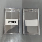 T738V - Crystal Locking 54X86MM Vertical PVC Transparent ID CARD HOLDER