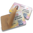 Horizontal Acrylic Sandwich ID Card Set 86x54mm 2mm Thick - Landscape ID Card with Clear Gumming - AbhishekID