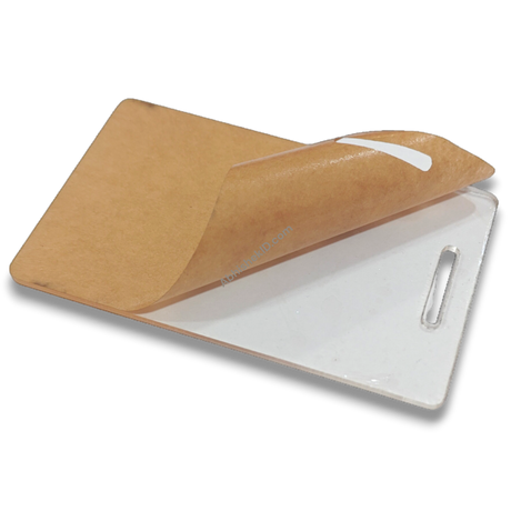 Horizontal Acrylic Sandwich ID Card Set - 86x54mm Landscape Orientation - Back View - AbhishekID