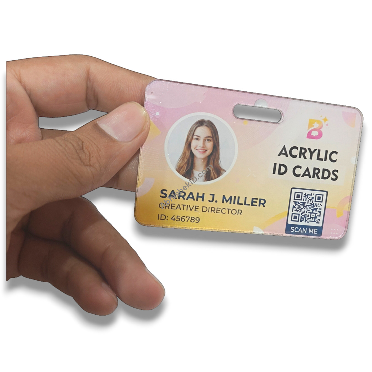 Horizontal Acrylic Sandwich ID Card Set - 86x54mm 2mm - Pack of 10 to 500 Sets - AbhishekID