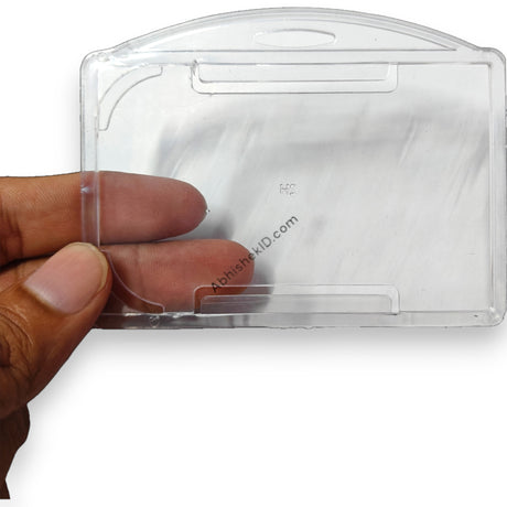 ID Card Holder H140 2H PVC ID Card Holder Crytsal Transparent Model Horizontal (7)