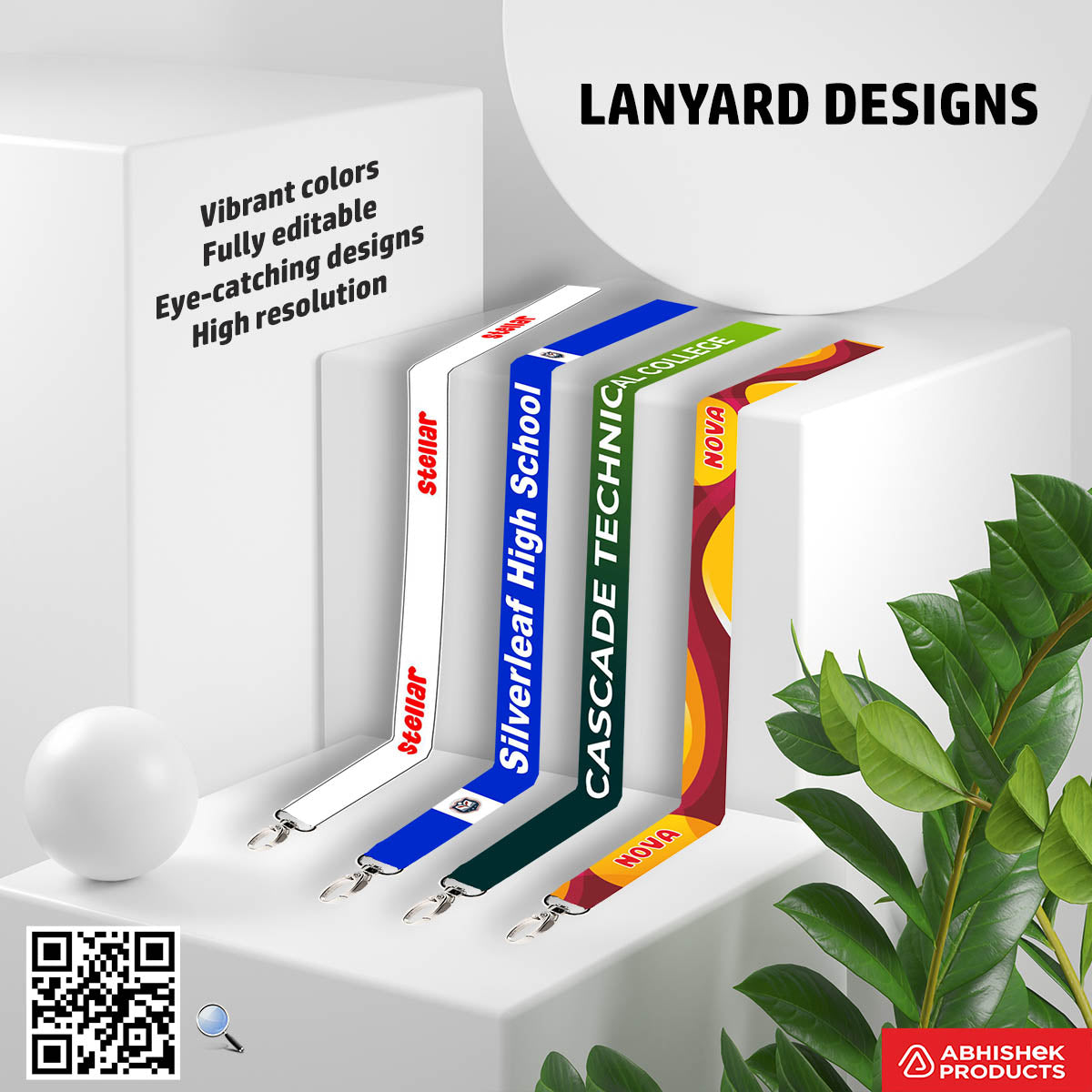 Vibrant ID card lanyard design