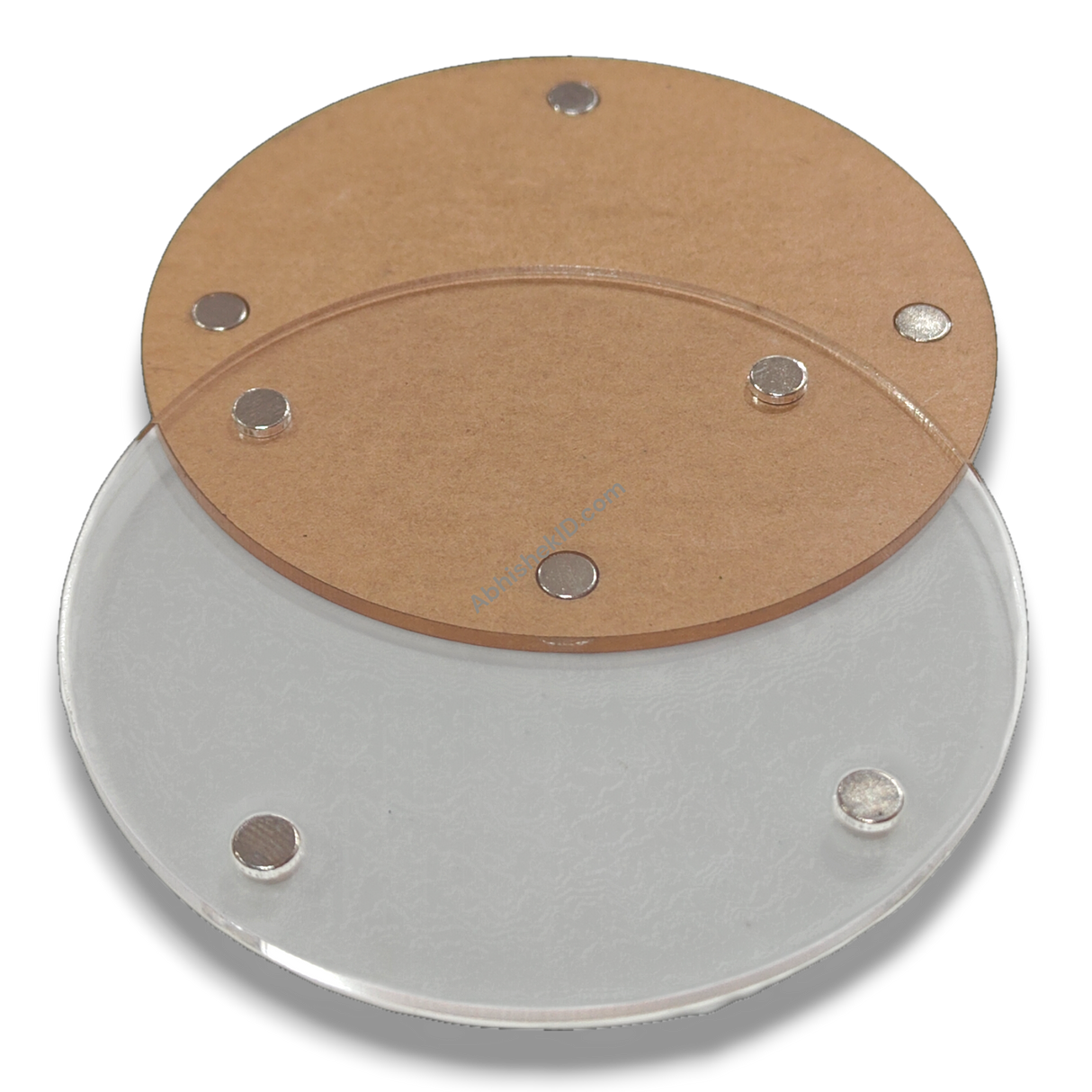 Acrylic Magnet Round Photo Frame – Round Fridge Magnet Frame 7.8x7.8 cm (Without Print)