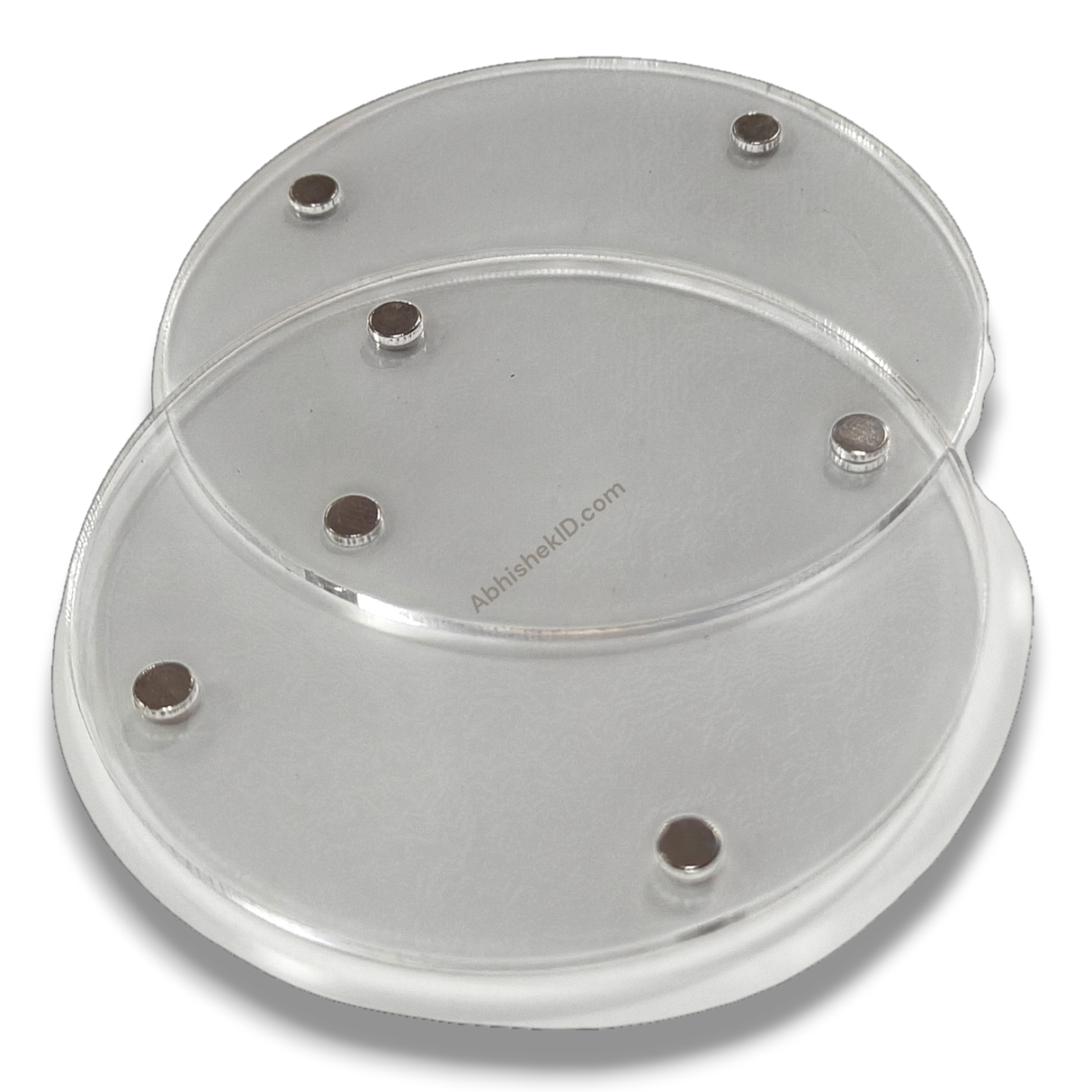 Acrylic Magnet Round Photo Frame – Round Fridge Magnet Frame 7.8x7.8 cm (Without Print)