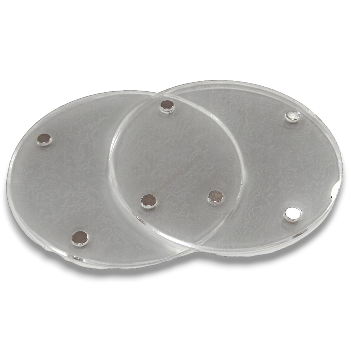 Acrylic Magnet Round Photo Frame – Round Fridge Magnet Frame 7.8x7.8 cm (Without Print)