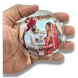 Acrylic Magnet Round Photo Frame – Round Fridge Magnet Frame 7.8x7.8 cm (Without Print)